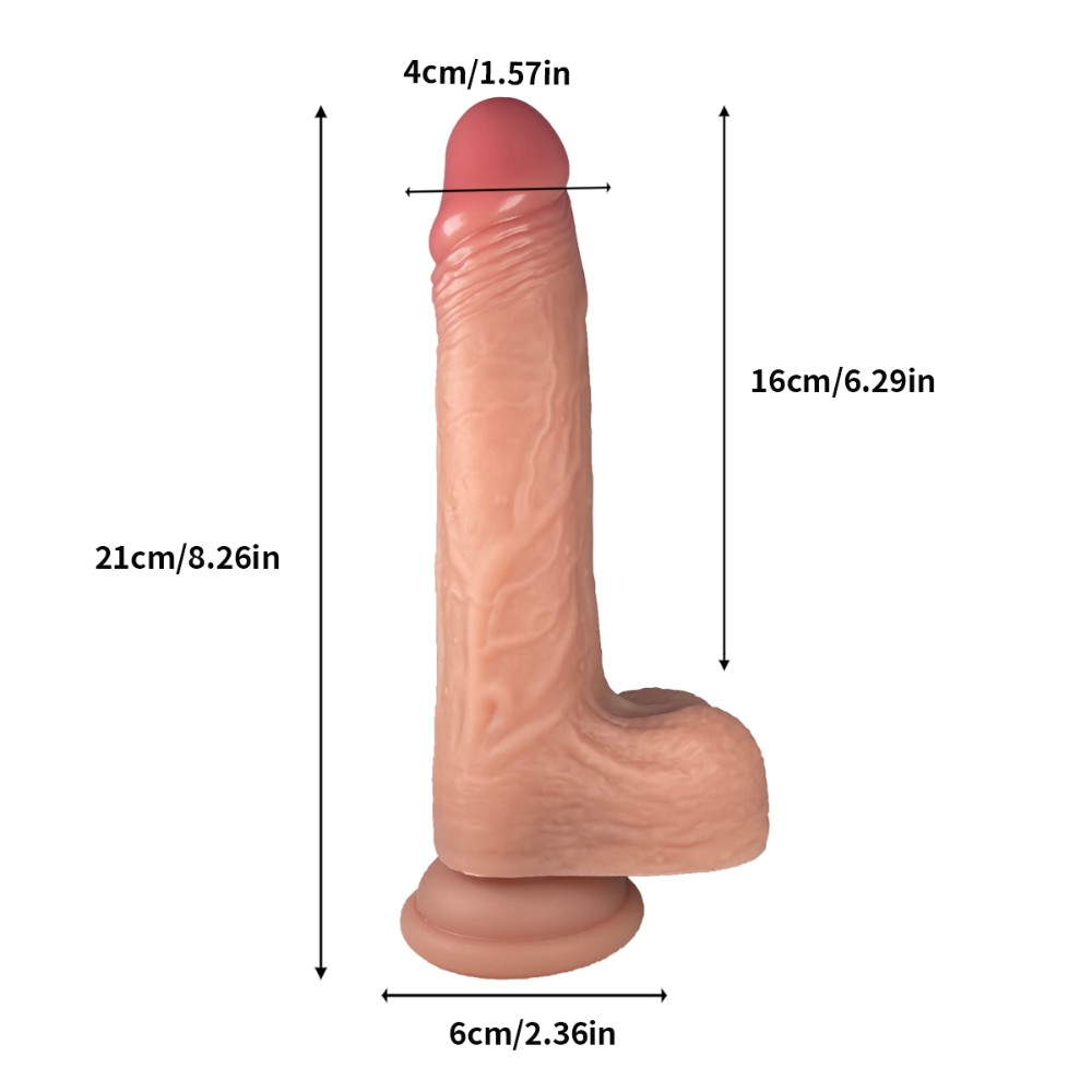 21 Cm Kumandalı Titreşimli Siyah Oynar Başlı Ve İleri Geri Hareketli Penis