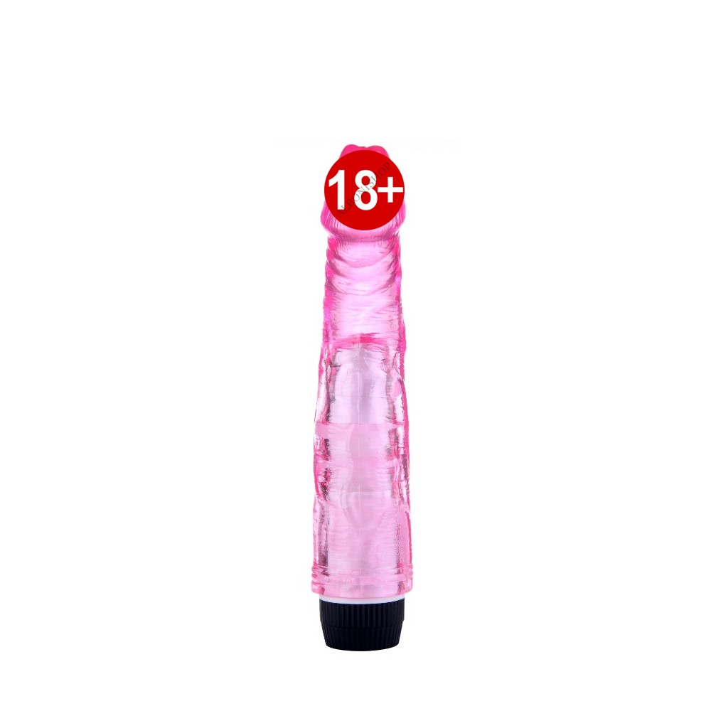 22 Cm Titreşimli Yumuşak Jel Dokulu Vibratör