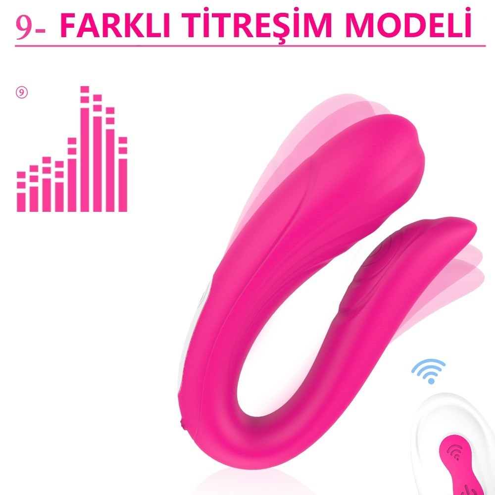 9 Fonksiyonlu Titreşimli Kumandalı Giyilebilen G-Noktası ve Klitoris Vibratör