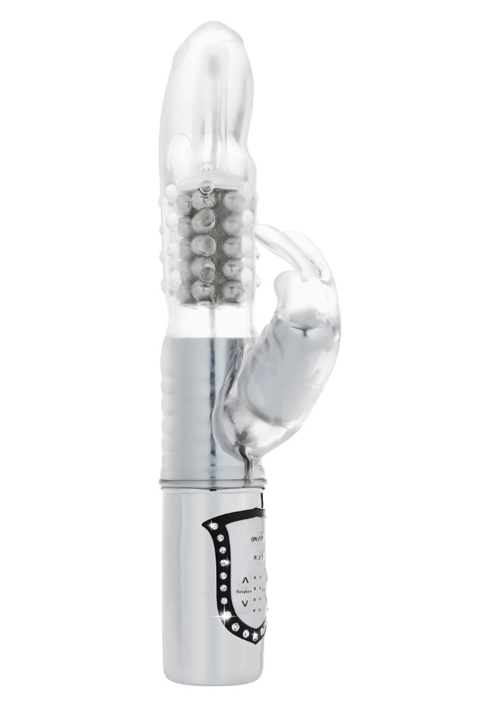 Crystal Dancer Rabbit 24 Cm Dönebilen Klitoris ve G-bölgesi Uyarıcı 5 Modlu Titreşimli Vibratör