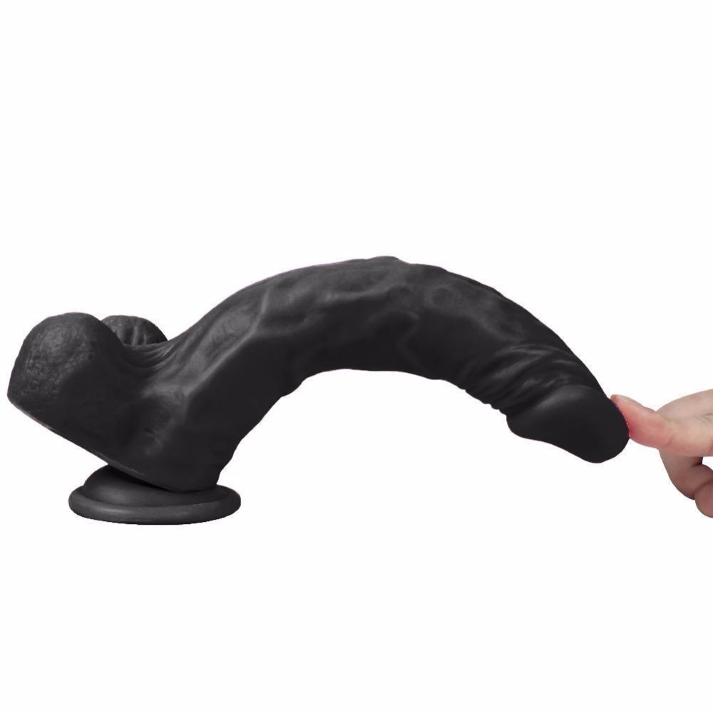 Dildo Series Siyah Hero 24 Cm 10 Modlu Titreşimli Realistik Penis