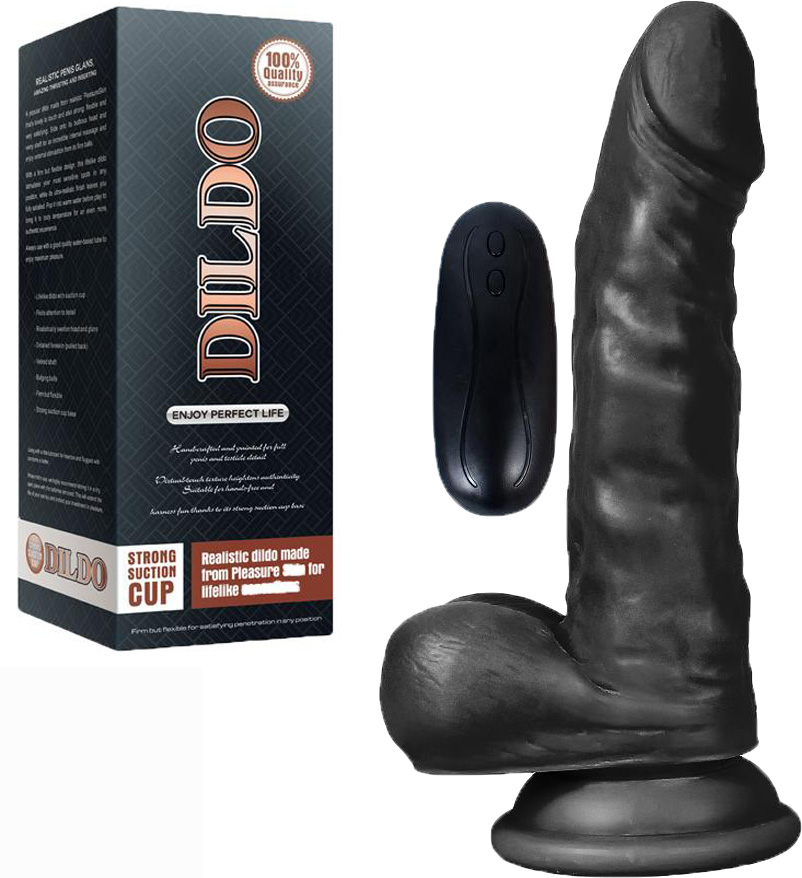 Dildo Series Siyah Hunk 15 Cm 10 Modlu Titreşimli Realistik Penis	