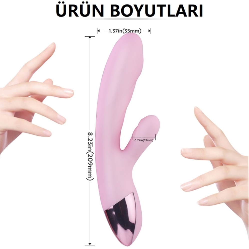 Dunn Titreşimli&Isıtmalı Silikon Şarjlı Lüks Dildo