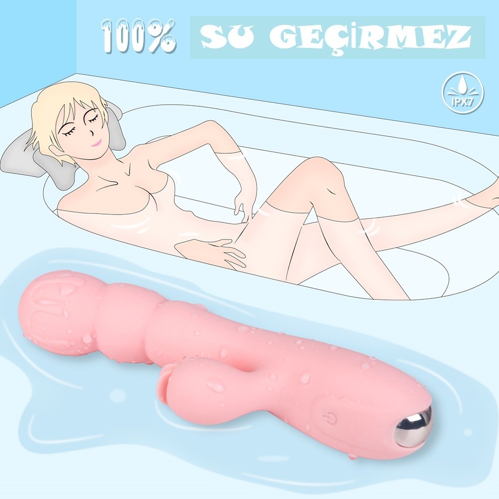 Frozen 9 Modlu Titreşimli G-Bölgesi ve Klitoris Uyarıcı Şarjlı Rabbit Vibratör