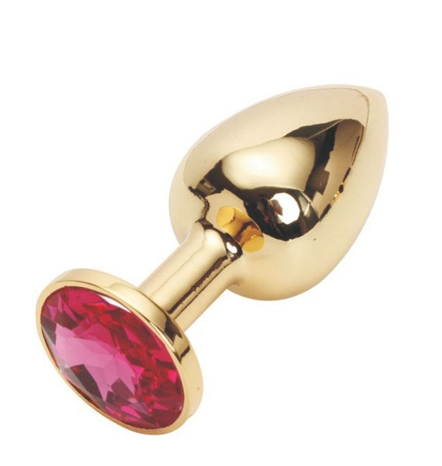 Gold Metal Taşlı Büyük Boy Anal Plug