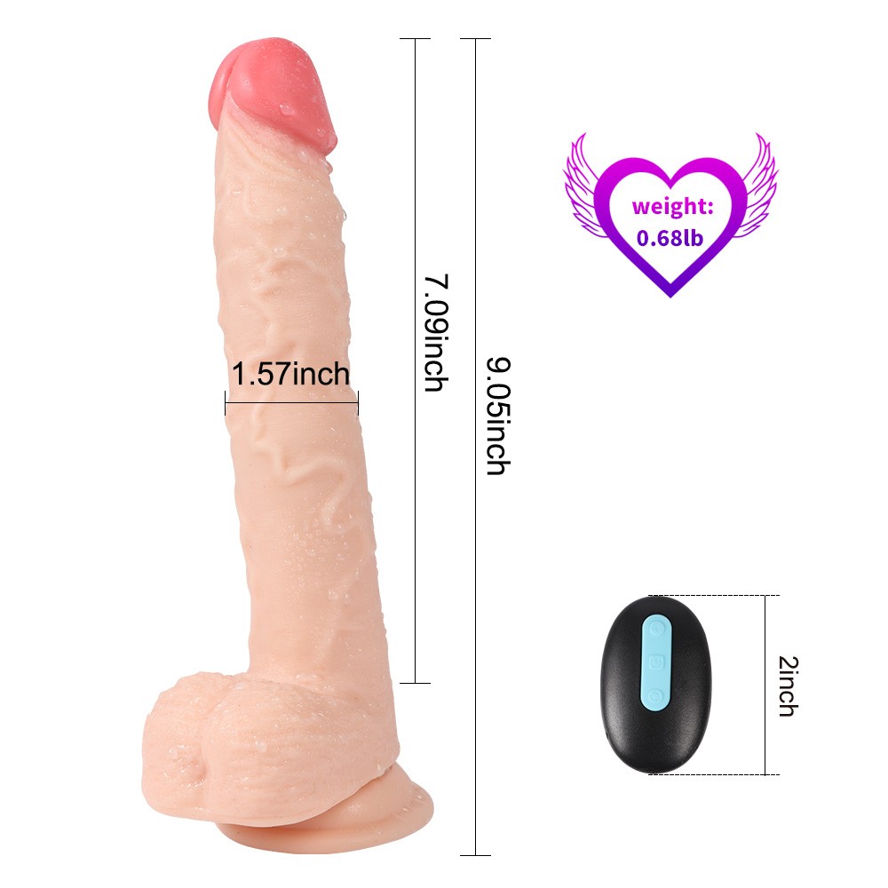 Jeff Swaying Uzaktan Kumandalı 10 Modlu Titreşimli 23 Cm Realistik Penis