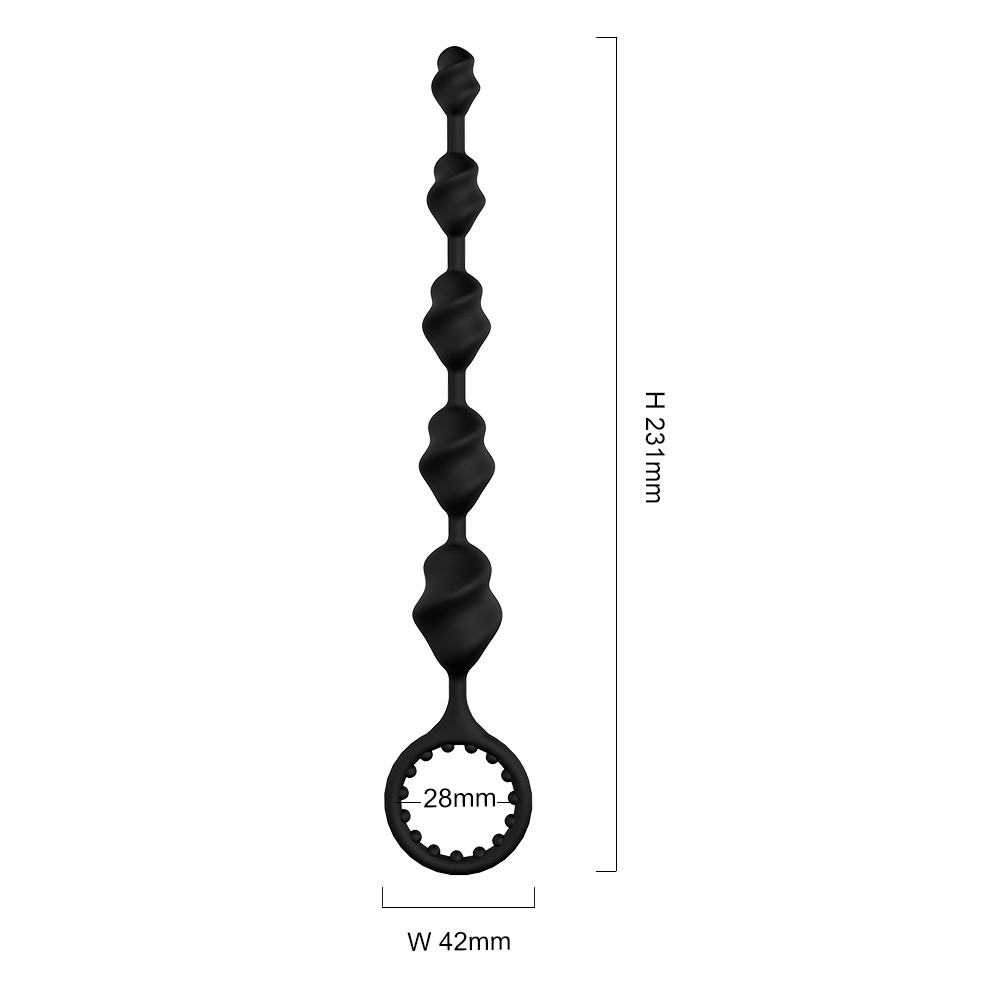 Lala 23 Cm Spiral Tasarımlı Anal Zevk Topları