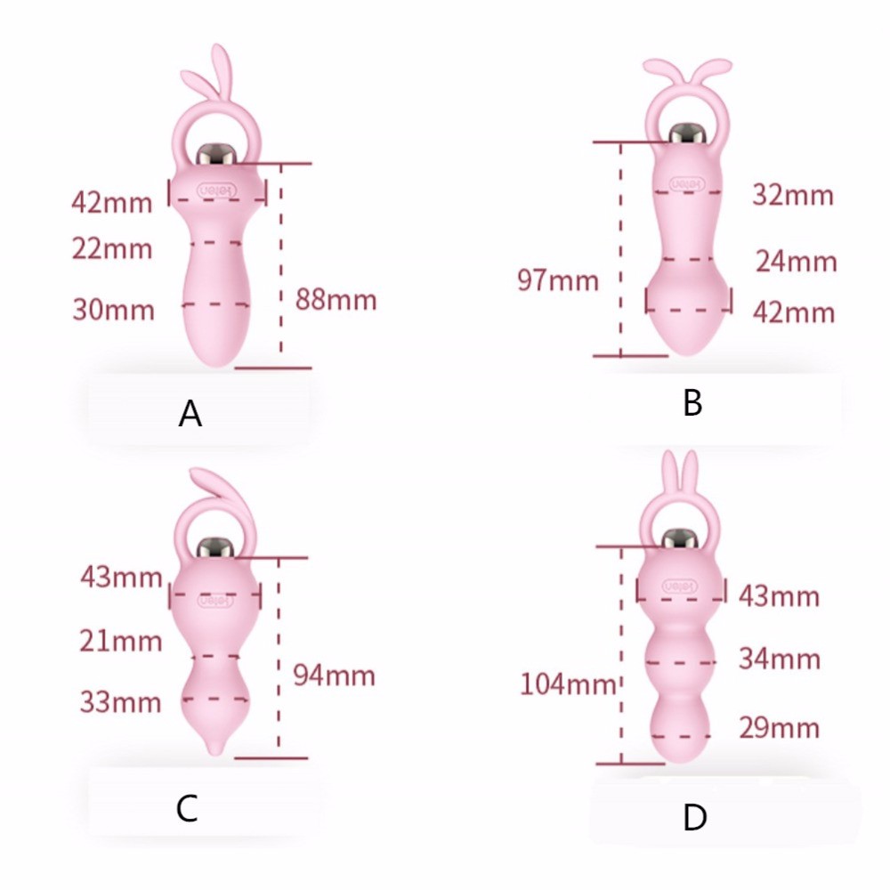 Leten 7 Hız Modlu Süper Silikon Titreşimli Anal Plug-2