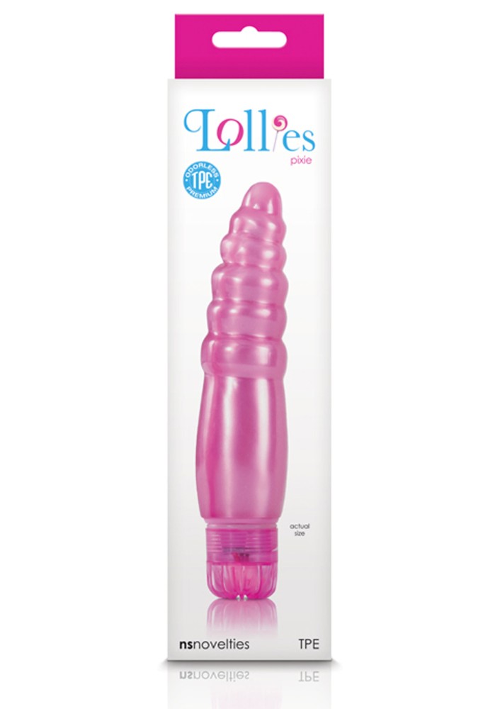Lollies Pixie Anal ve Vajinal Kullanılabilen 16 Cm Boğumlu Jel Vibratör Plug
