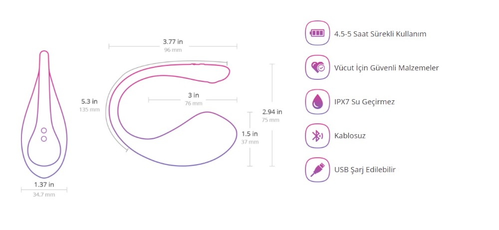 Lovense Lush 3 Telefon&Tablet Kontrol Vibratör