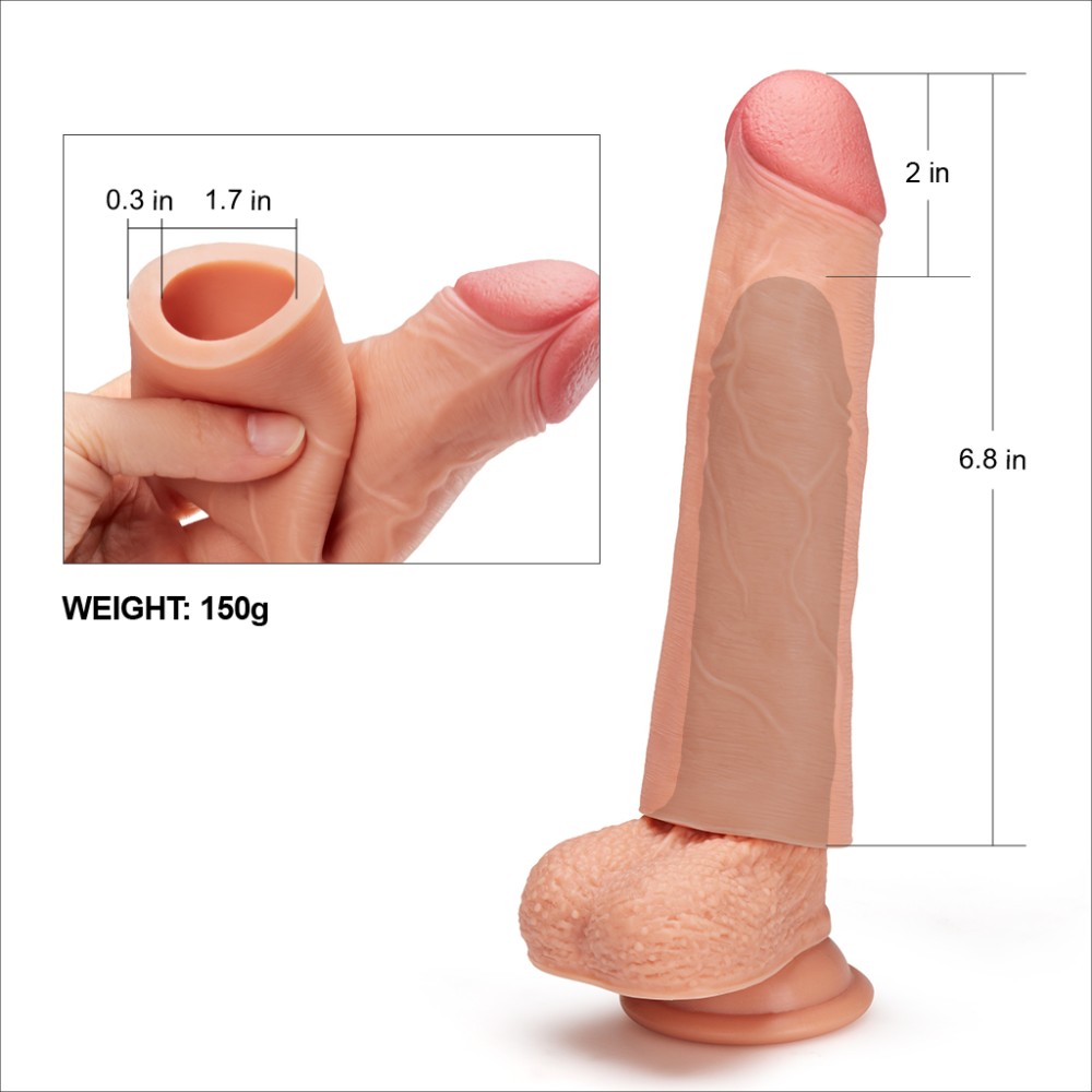 Lovetoy Nature-Extender Serisi Ultra Esnek Özel Silikonlu Penis Kılıfı