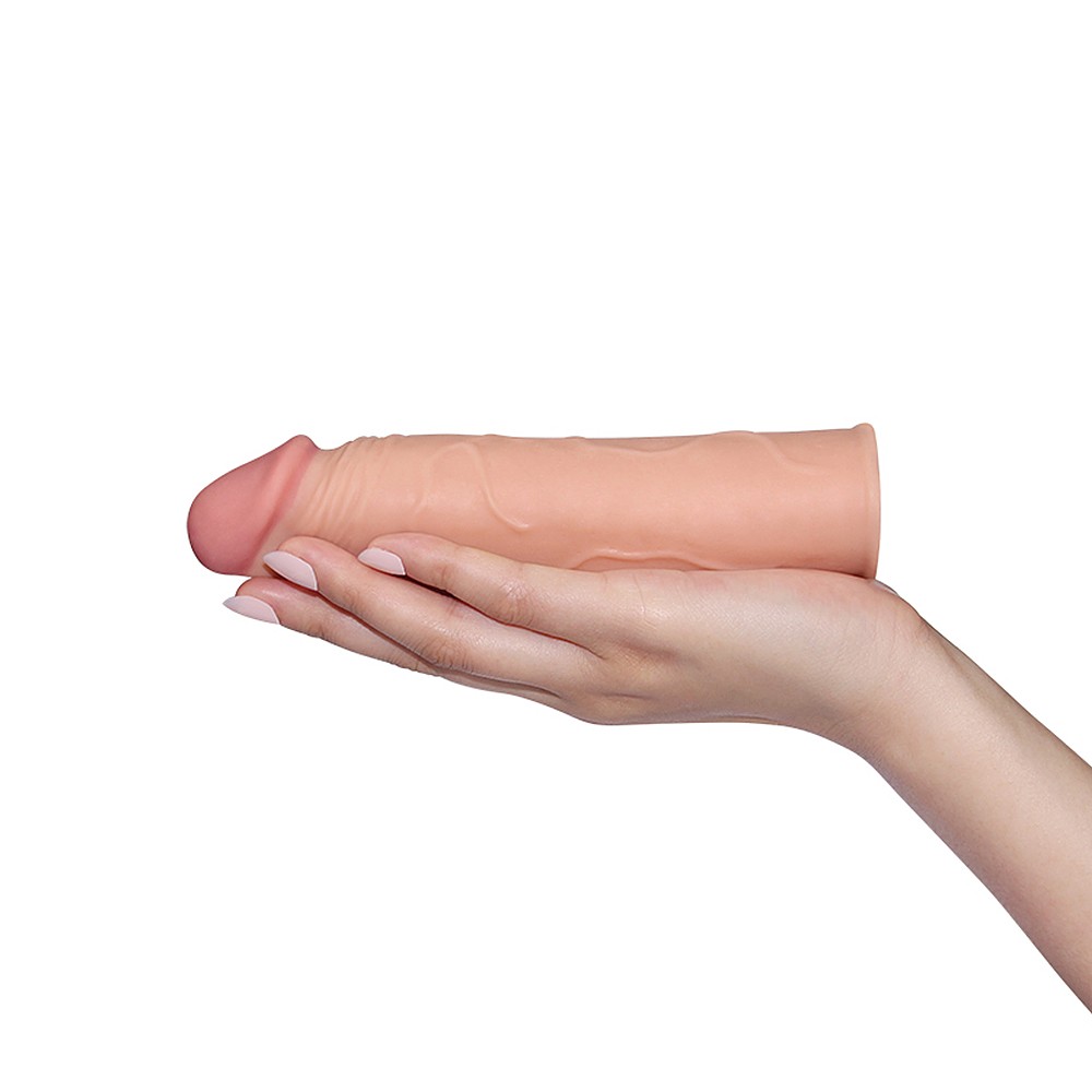 Lovetoy X-Tender Realistik Dokuda 2.5 Cm Uzatmalı Penis Kılıfı-LV1050F