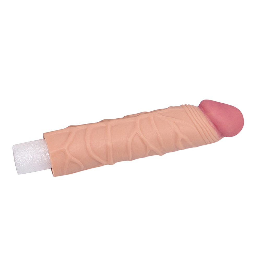 Lovetoy X-Tender Realistik Dokuda 2.5 Cm Uzatmalı Penis Kılıfı-LV1051F