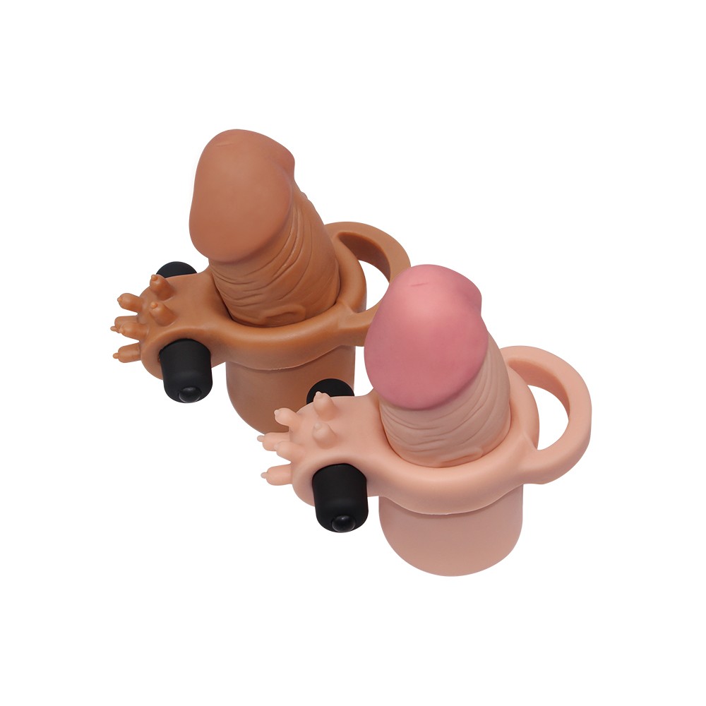 Lovetoy X-TENDER Realistik Titreşimli 7cm Uzatmalı Penis Kılıfı-LV1066B