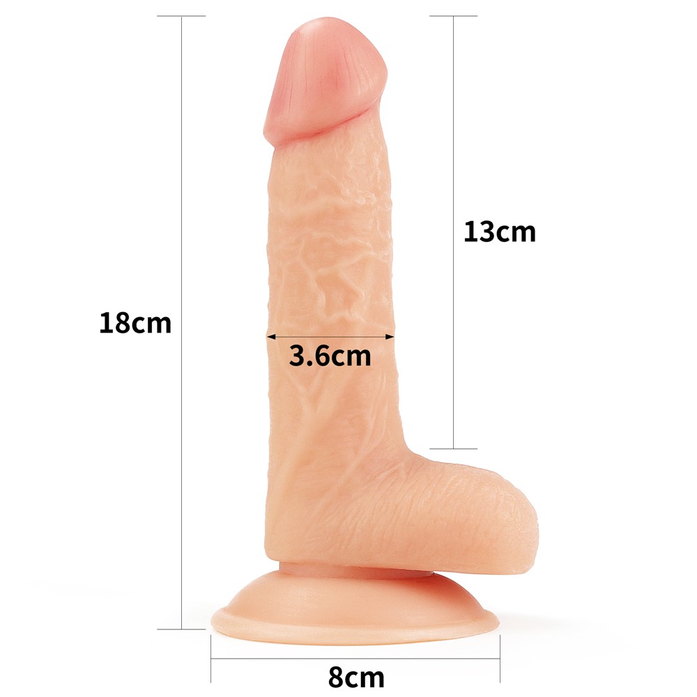 Lovetoy Yeni Nesil Ultra Yumuşak Özel Dokulu 18 Cm Realistik Penis-1087