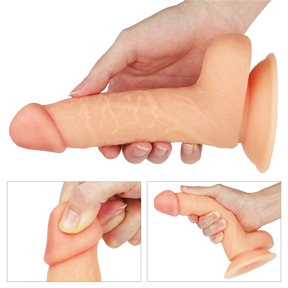 Lovetoy Yeni Nesil Ultra Yumuşak Özel Dokulu 18 Cm Realistik Penis-1087