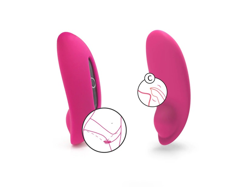 Magic Motion Candy Telefon Uyumlu Giyilebilir Su Geçirmez Pembe Vibratör