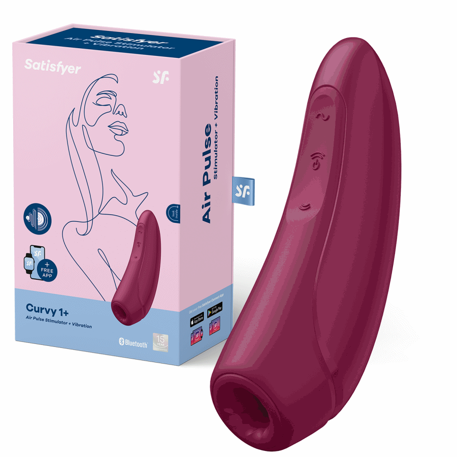Satisfyer Curvy 1+ Rose Red Telefon Kontrol Air Pulse Vibratör