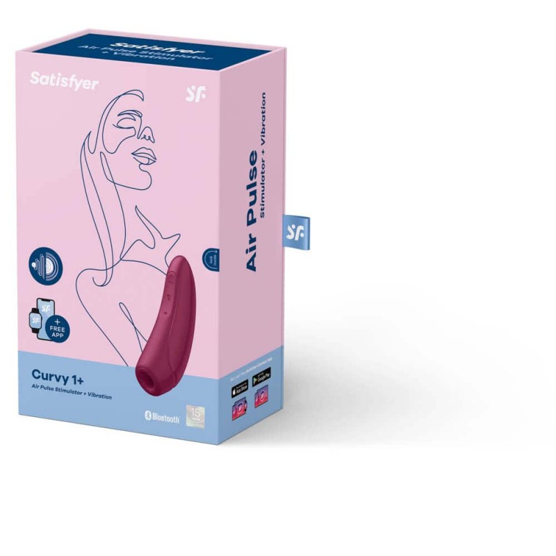 Satisfyer Curvy 1+ Rose Red Telefon Kontrol Air Pulse Vibratör