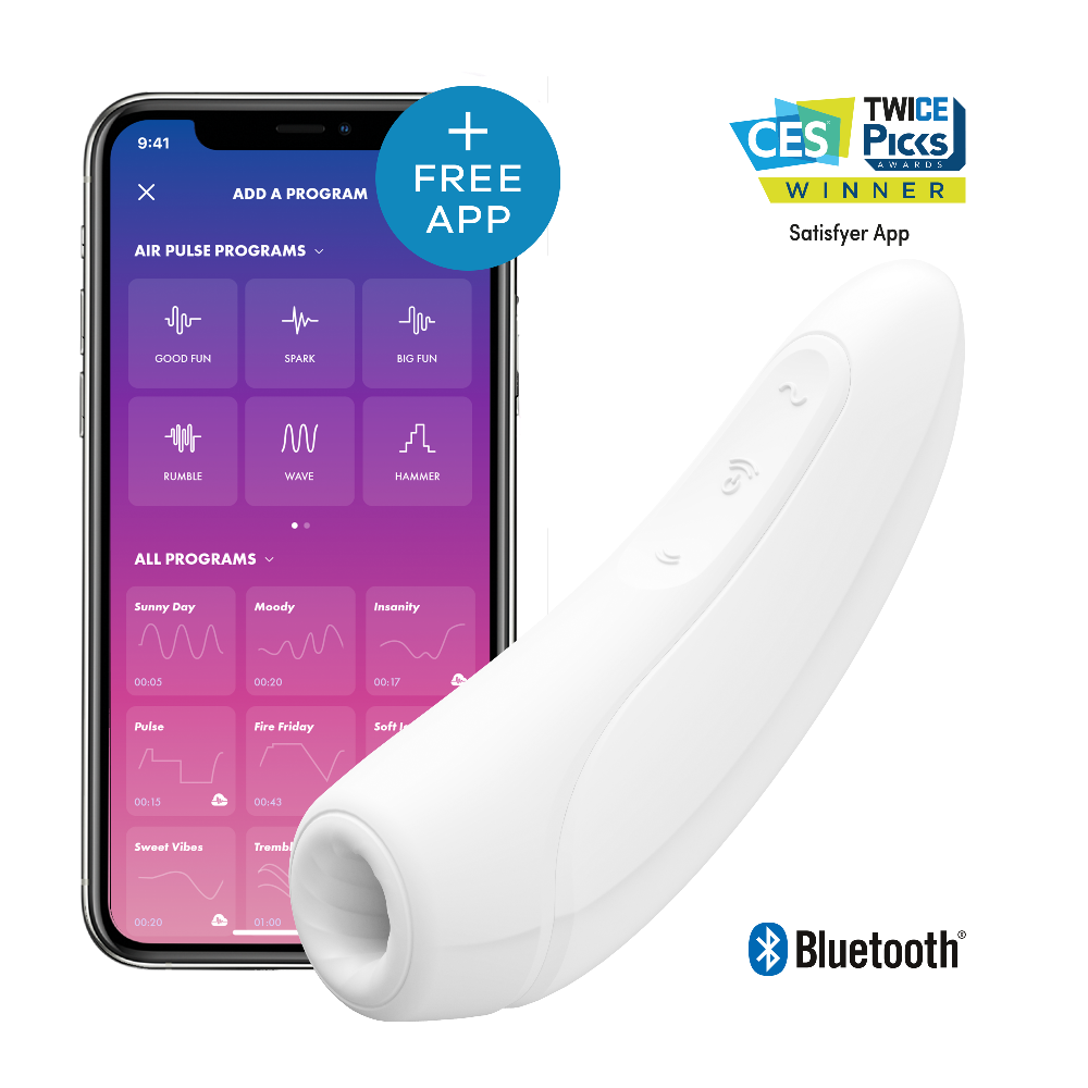 Satisfyer Curvy 1+ White Telefon Kontrol Air Pulse Vibratör