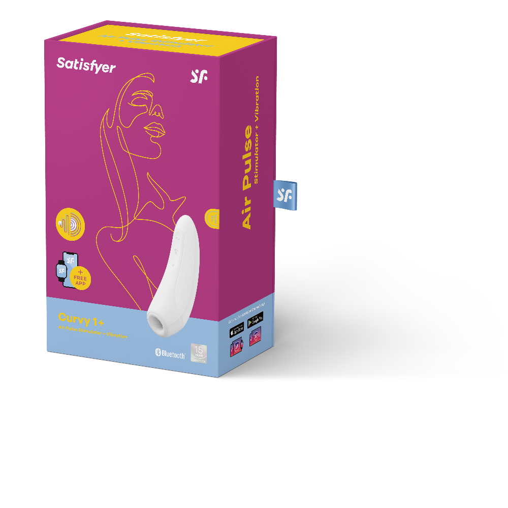 Satisfyer Curvy 1+ White Telefon Kontrol Air Pulse Vibratör