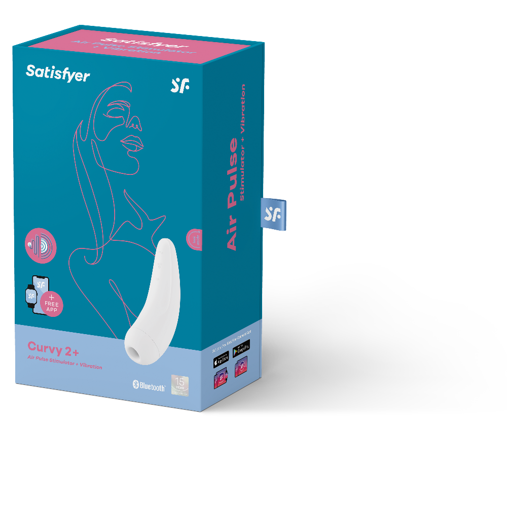 Satisfyer Curvy 2+ White Klitoris Stimülatörü ve App Kontrol Titreşimli Vibratör