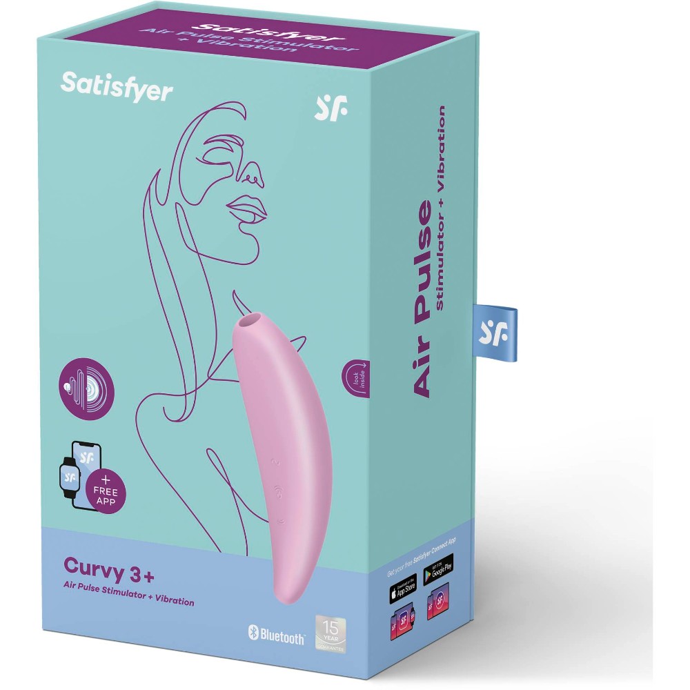 Satisfyer Curvy 3+ Pink Klitoris Stimülatörü ve App Kontrol Titreşimli Vibratör