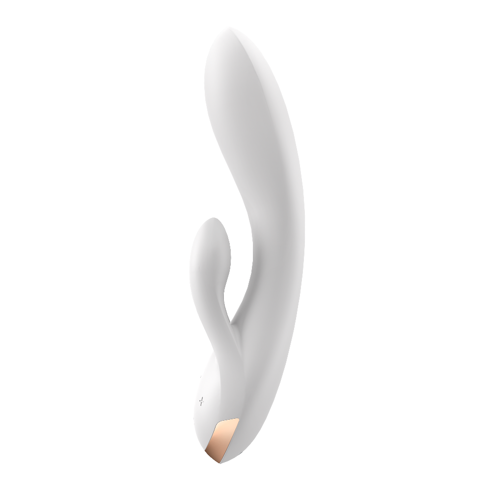 Satisfyer Double Flex White Connect App Kontrollü Ultra Esnek Güçlü Titreşimli Rabbit Vibratör