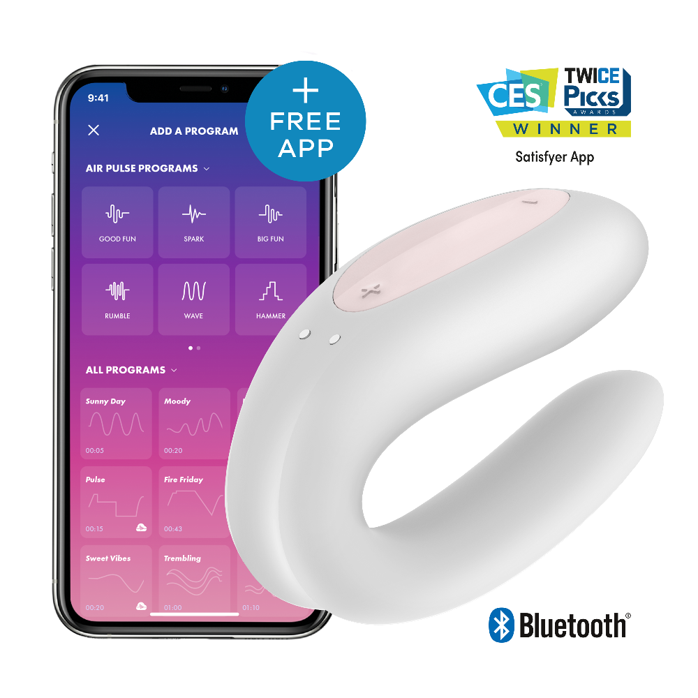 Satisfyer Double Joy White Telefon Kontrol Çiftlere Özel Vibratör	