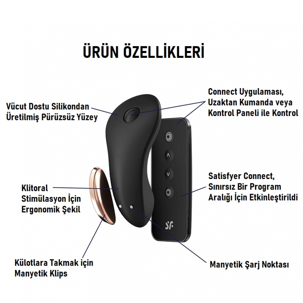 Satisfyer Little Secret Kumandalı Giyilebilen Telefon Uyumlu Lüks Vibratör
