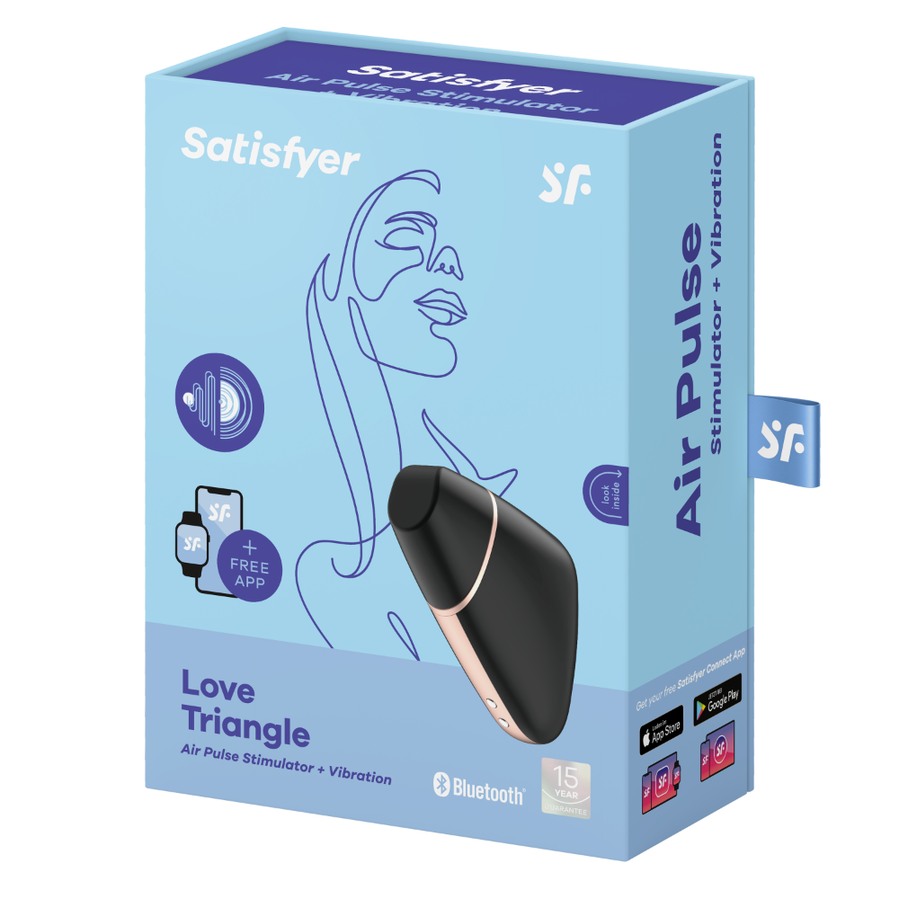 Satisfyer Love Triangle Black Klitoris Stimülatörü ve App Kontrol Titreşimli Vibratör