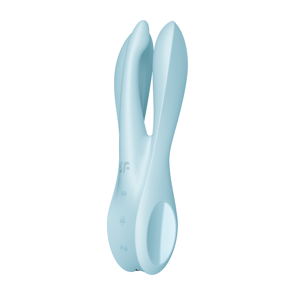 Satisfyer Threesome 1 Light Blue 3 Motorlu Esnek Güçlü titreşimli Vibratör 