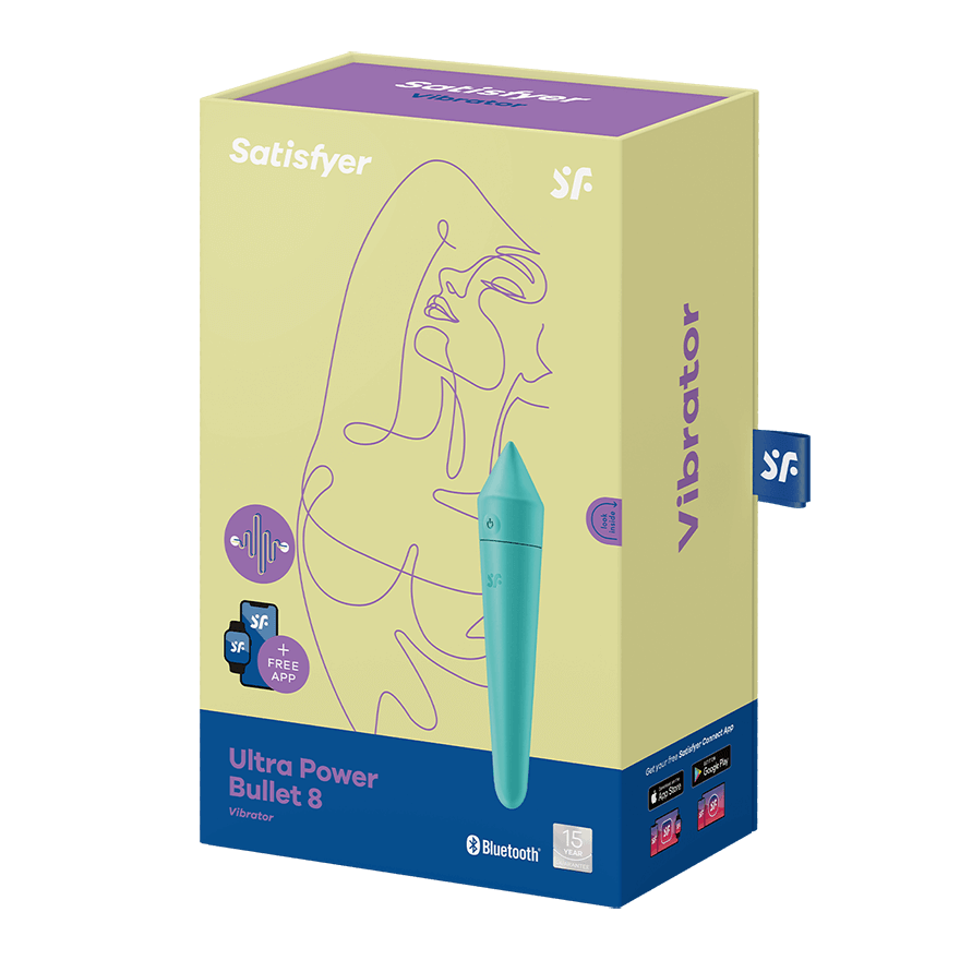 Satisfyer Ultra Power 8 - 12 Modlu Titreşimli Telefon Kontrollü Şarjlı Mor Vibratör