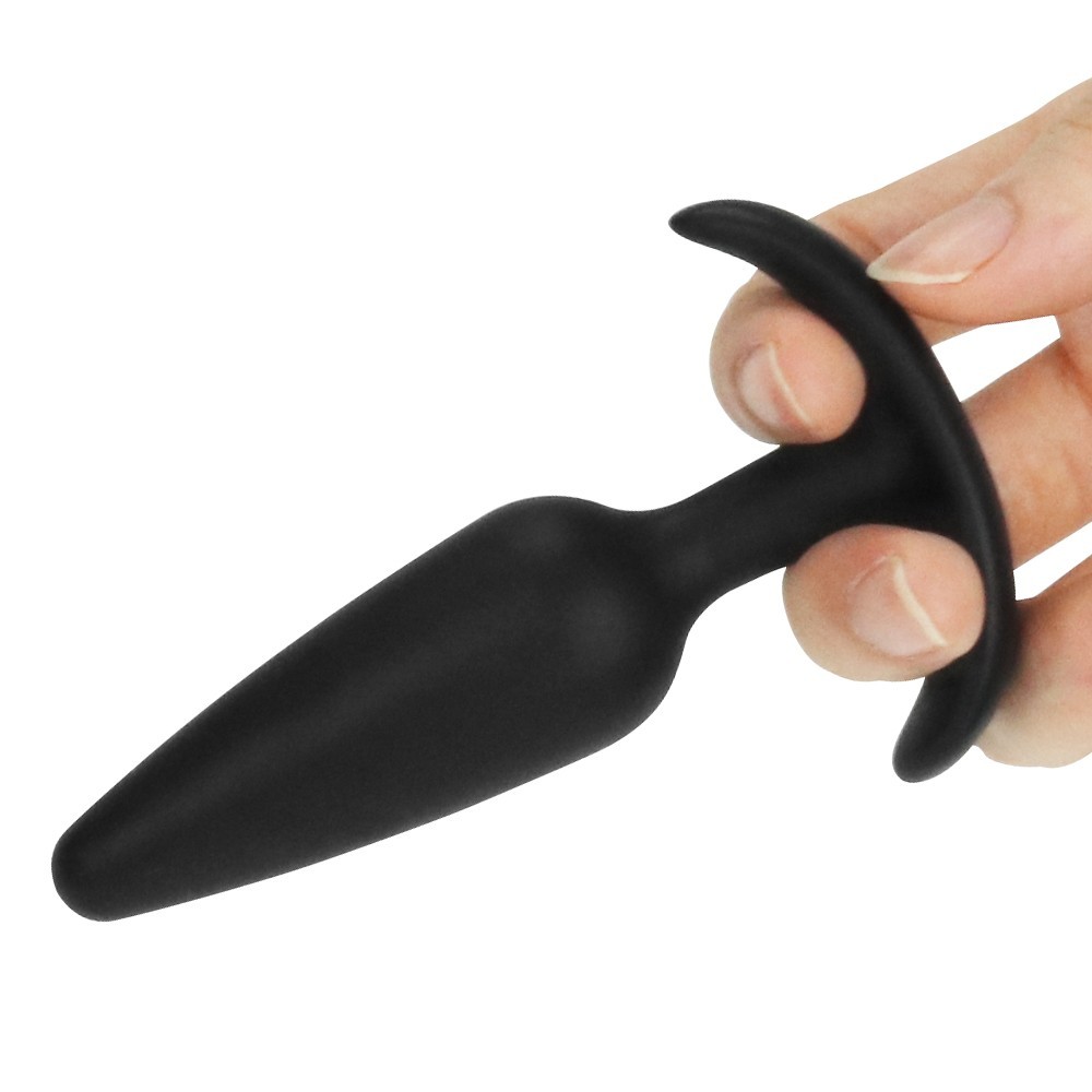 Silikon Kolay Tutulabilir 12 Cm Siyah Anal Plug