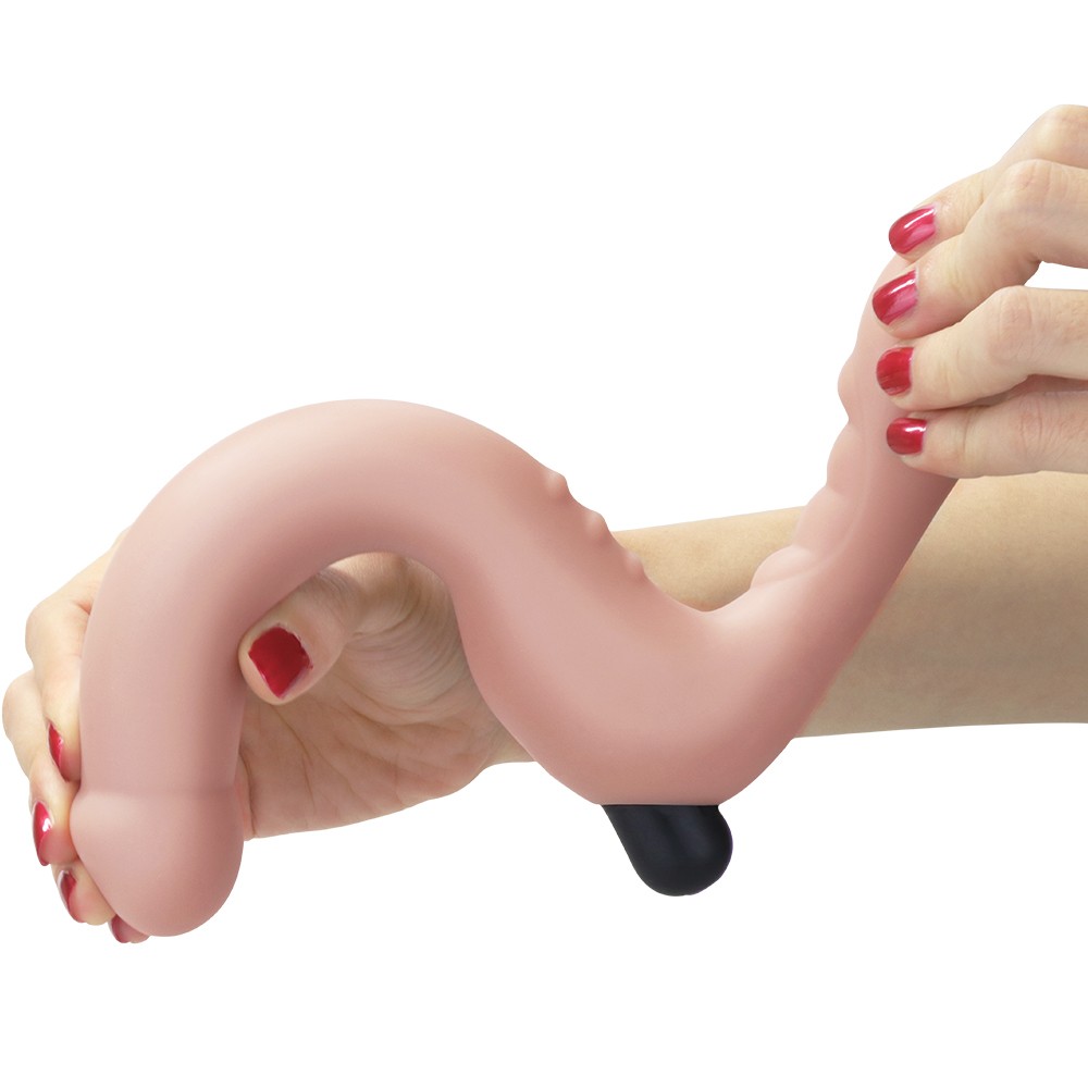 Uzaktan Kumandalı Ultra Lüks Strapless Double Vibratör Penis