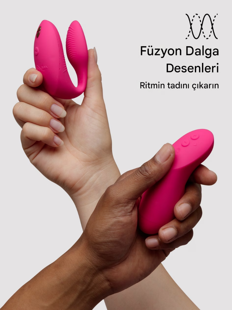 We-Vibe Chorus Pro Electric Pink Uygulama ve Uzaktan Kumandalı Çift Vibratörü