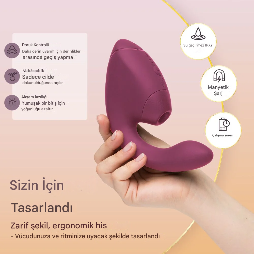 Womanizer Next Duo Dusky Pink 3D Pleasure Air ile Klitoral ve G Noktası Vibratör