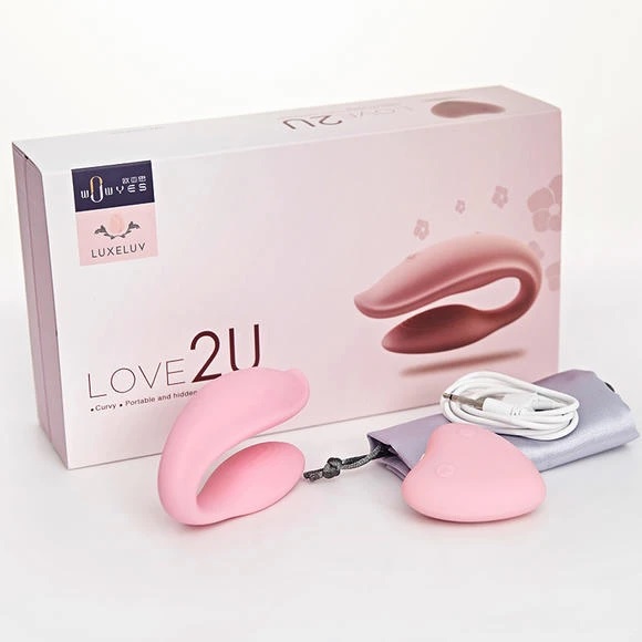 Wowyes 2U Kumandalı Çiftlere Özel 8 Modlu Titreşimli Şarjlı Pembe Vibratör