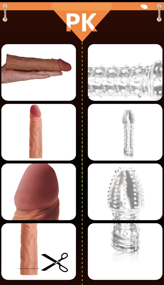 X- Tender Realistik Dokulu  5cm Uzatmalı Penis Kılıfı-LV1053B