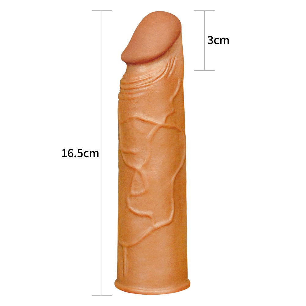X-Tender Realistik Dokuda 2.5 Cm Uzatmalı Penis Kılıfı-LV1050B