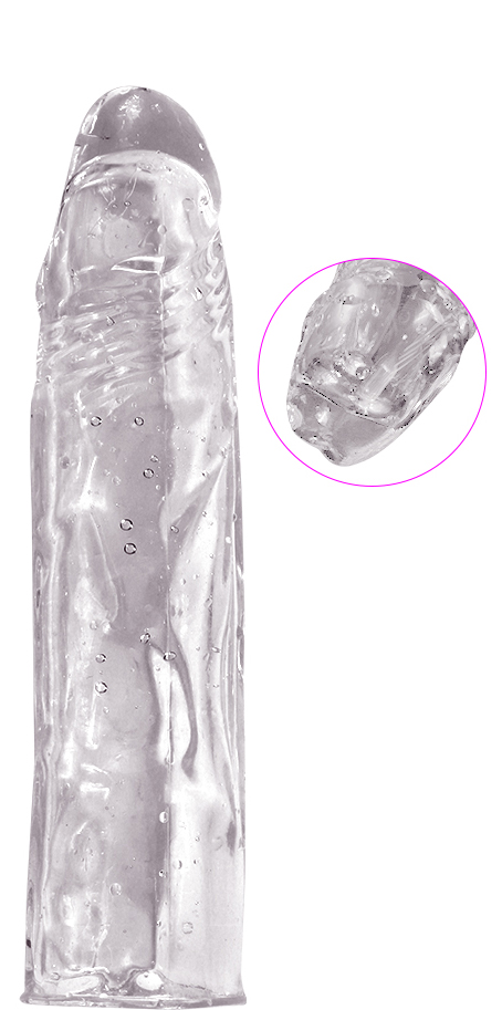 Xise Beck 16.5 Cm Şeffaf Görünümlü Damarlı Penis Kılıfı