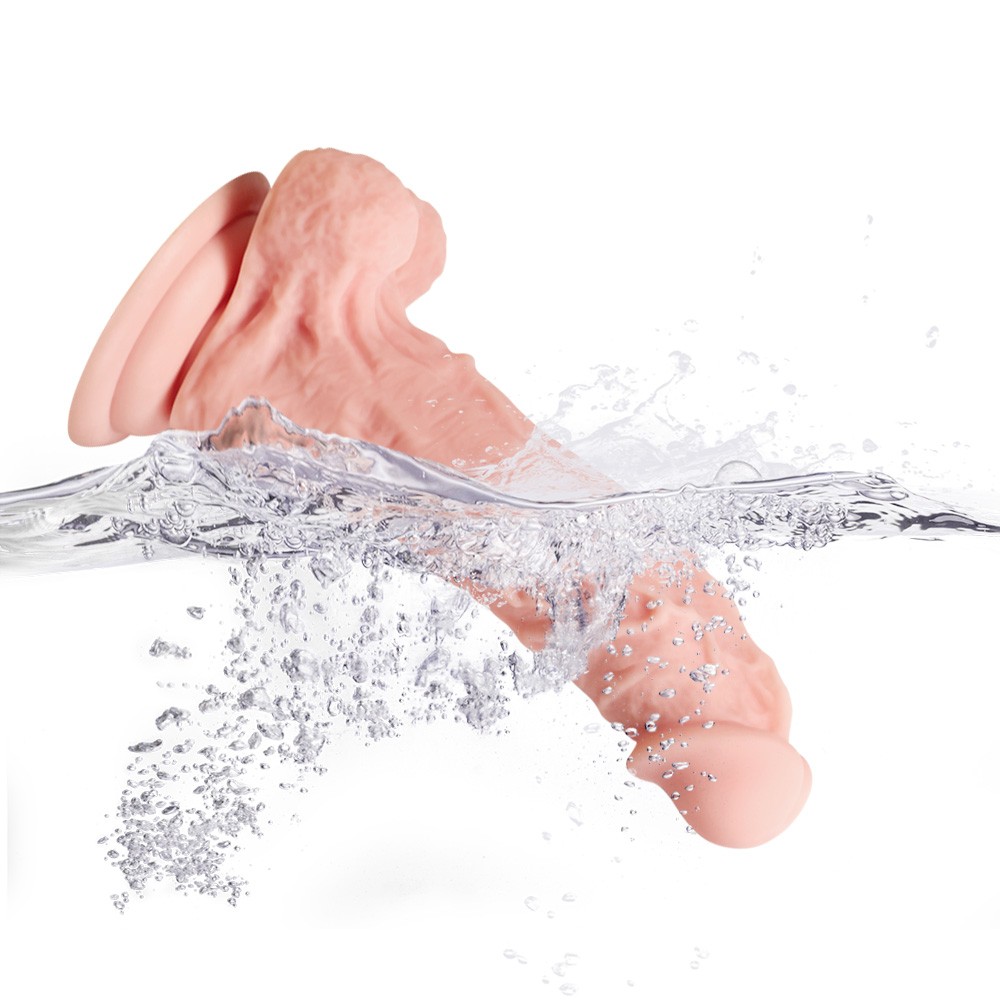 Zhanya 17 Cm Çift Katmanlı&Kıkırdaklı Ultra Yumuşak Kemerli Penis 