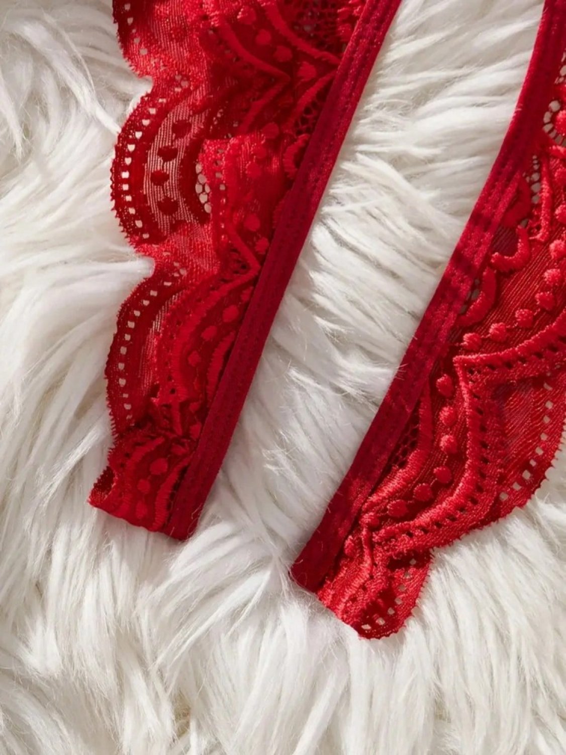 Bordo Özel Bölgesi ve Sırtı Açık Babydoll Seksi Gecelik