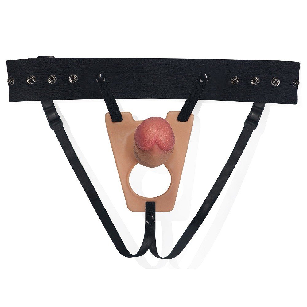 Rodeo 20 cm Gerçekçi Ten Dokusunda Yumuşak İçi Boş Kemerli Penis
