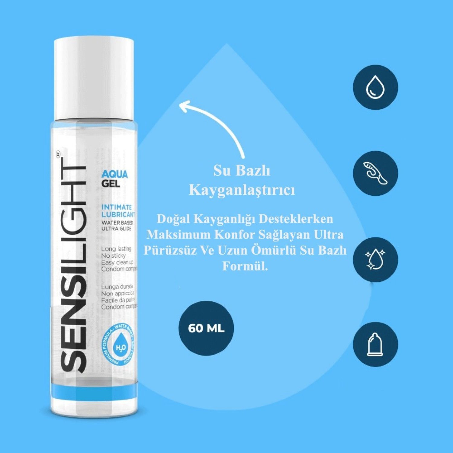 İntimateline Sensilight Aqua 60 ml Kayganlaştırıcı Jel 